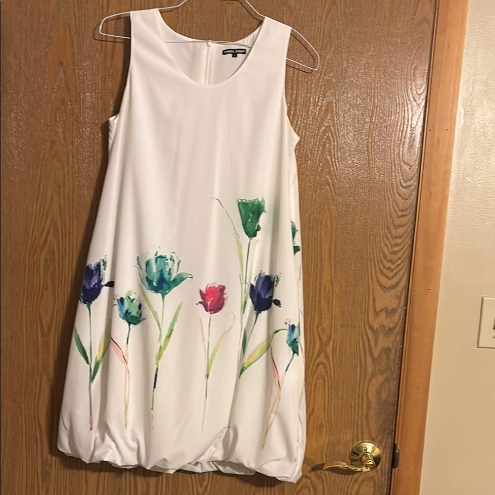 Samuel Dong Pink and Green Midi Sundress Size M